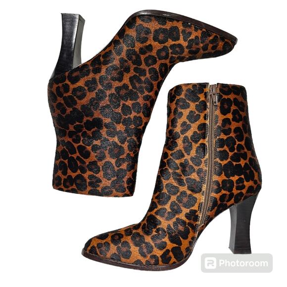 Matisse Eclair Leopard Cowhair Booties Women's 7.5 M - Picture 5 of 15